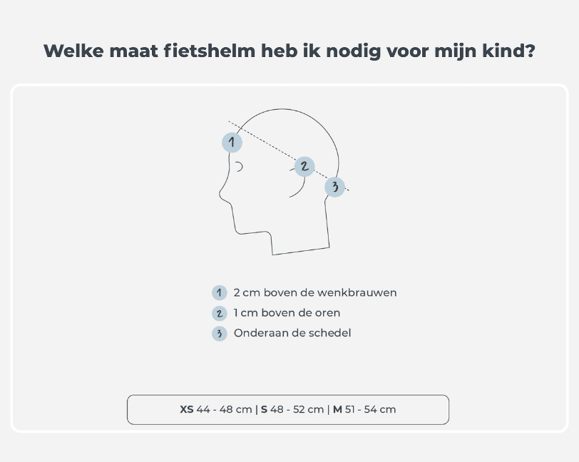 Welke maat fiteshelm heb ik nodig voor mijn kind?
